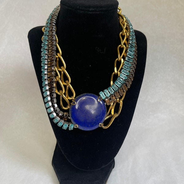 Iradj Moini lapis chain  necklace