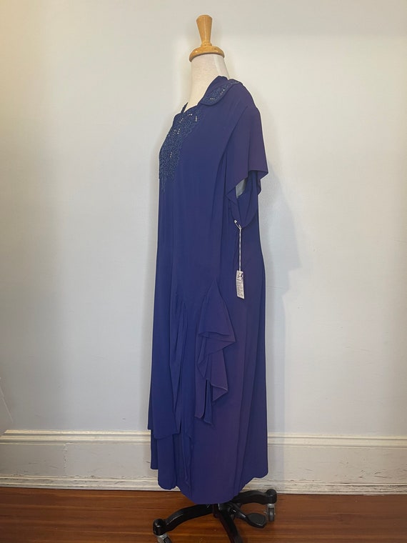 1940s Peplum Crystal Dress - image 4