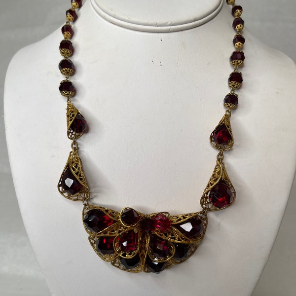 Art Deco Necklace Etsy