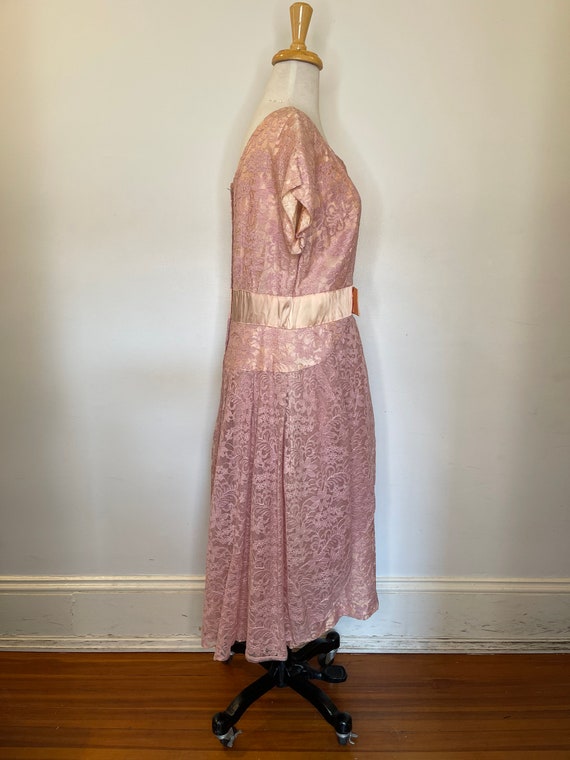 1950s Nikki pink lace dress - image 6