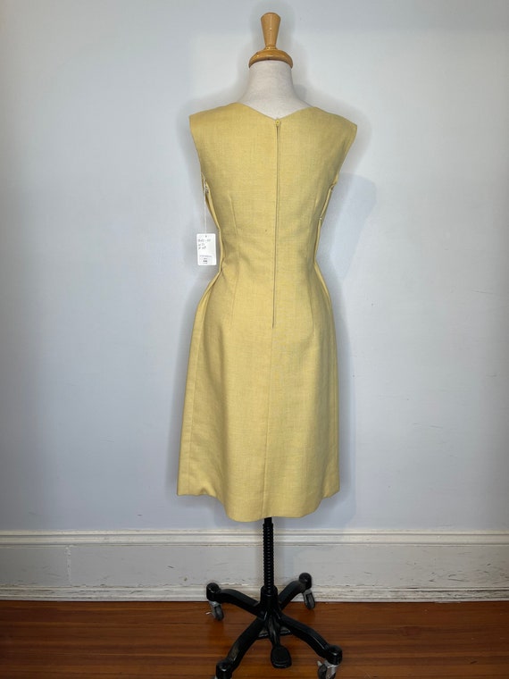 Vintage 1980s Mary Lane London Yellow Dress with … - image 5