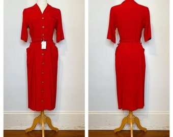 Janet Royce vintage red dress