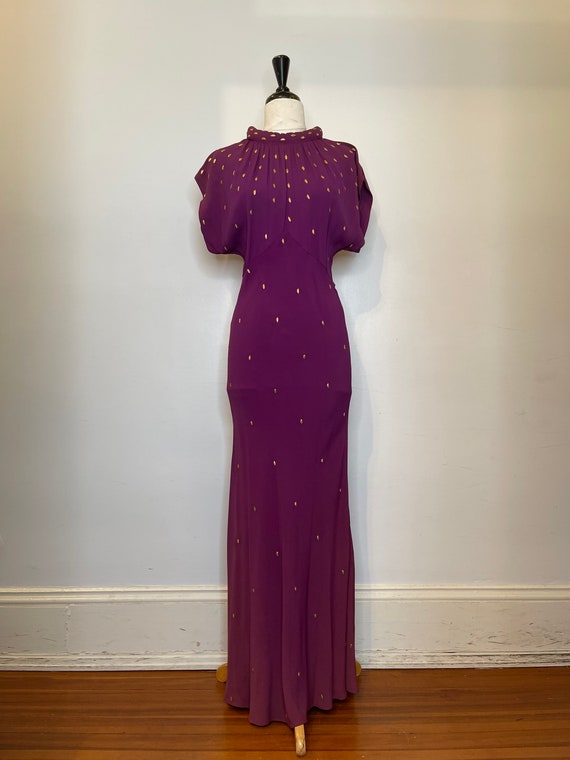 Vintage purple day dress - image 2