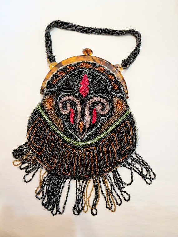 French Iris beaded purse - image 1