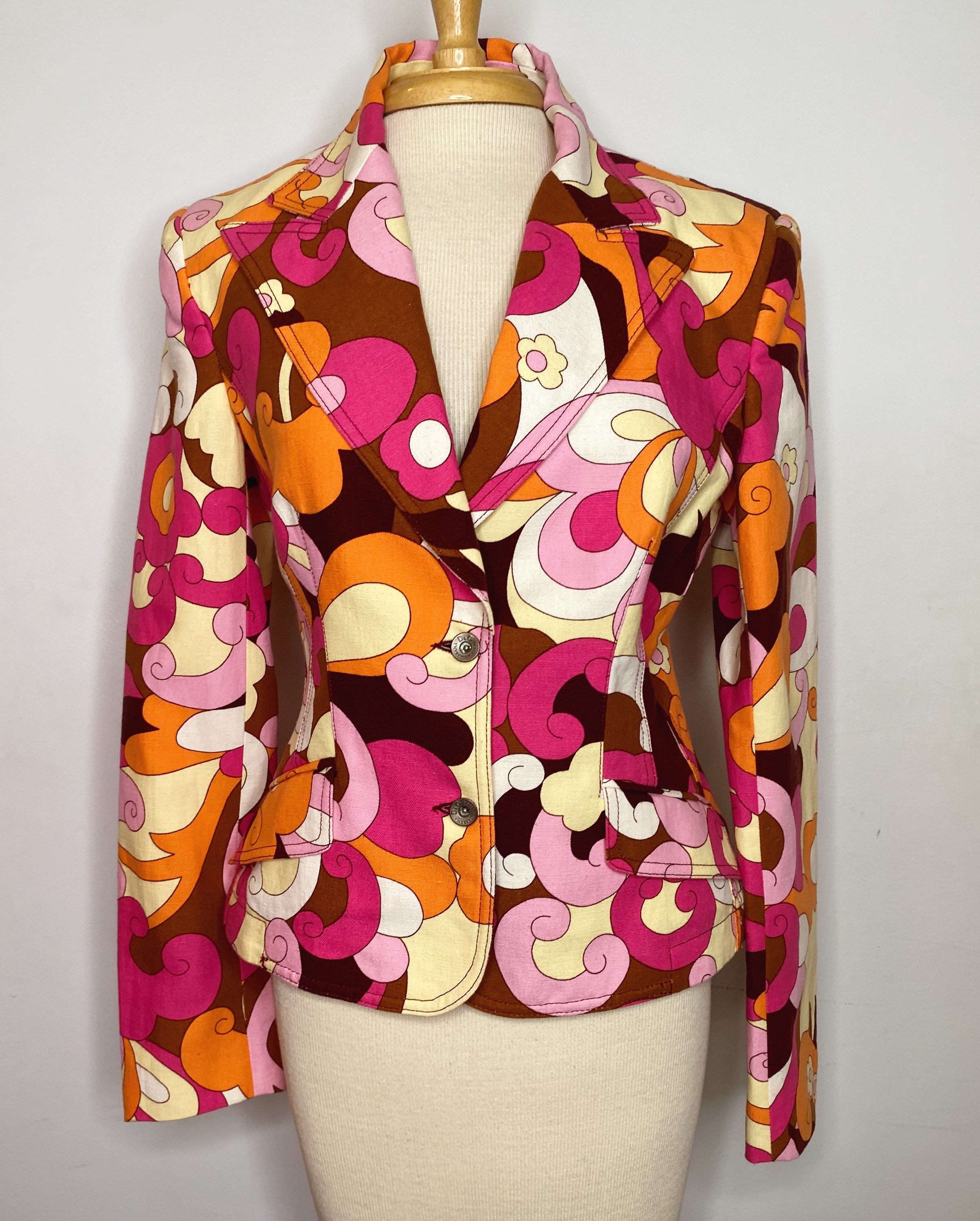 1990s Vintage D&G Dolce and Gabbana Pink , Yellow, Orange