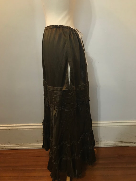 1910-20s metallic brown long skirt - image 2