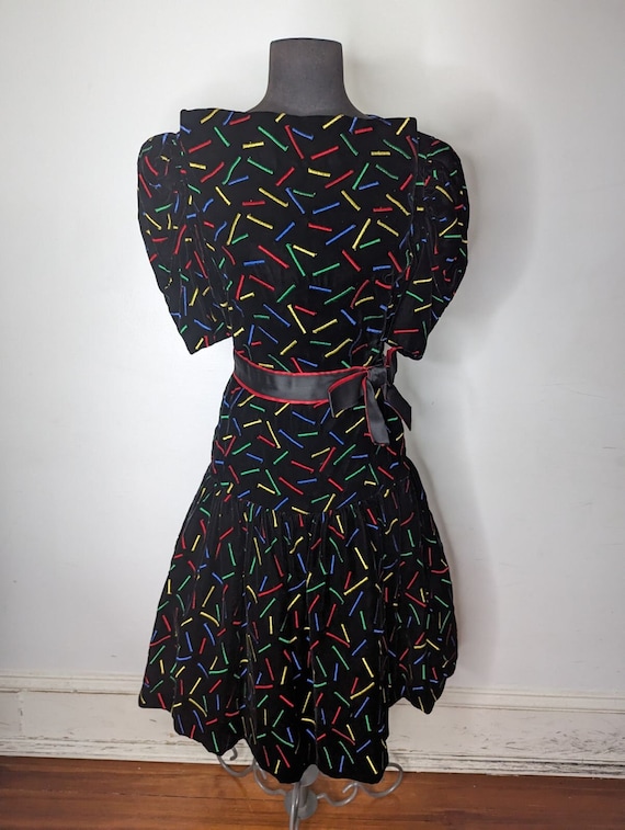 Scaasi Boutique Black Confetti Dress