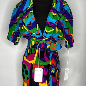 2pc Oscar De La Renta Studio Dress With Belt