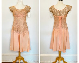 1950s I Magnin pink dress