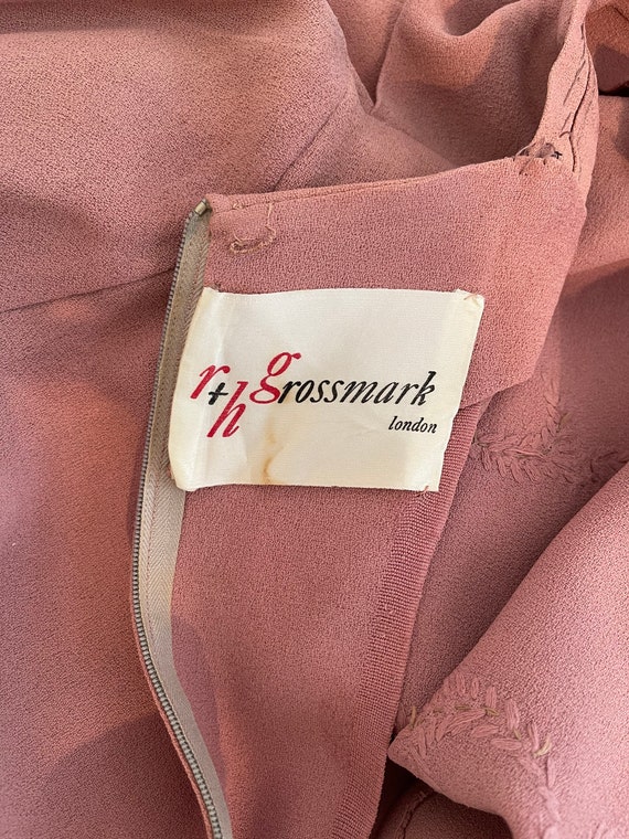 1940s R+H Grossmark London pink dress - image 7