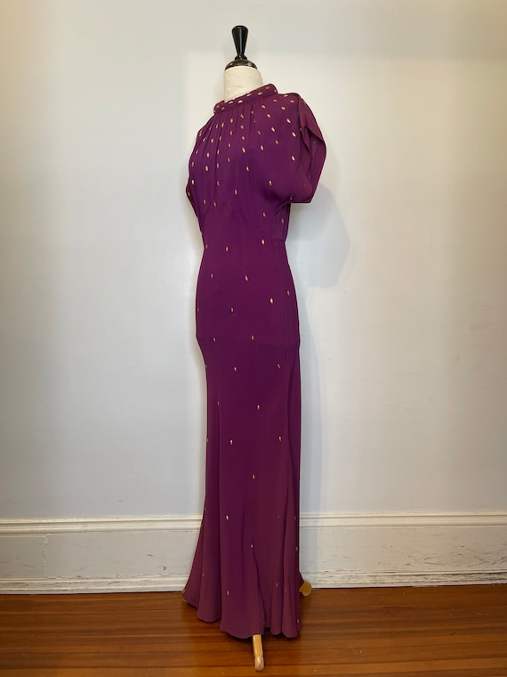 Vintage purple day dress - image 3