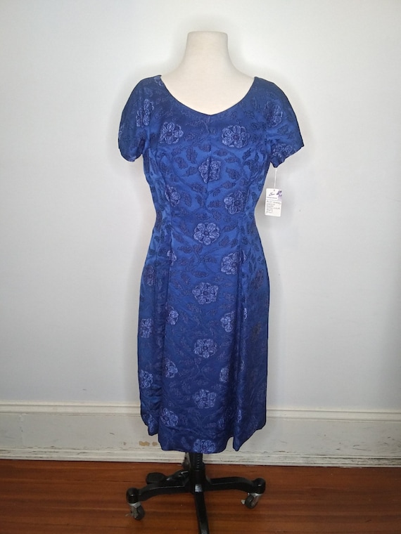 1950’s Blue Tapestry Sheath Dress