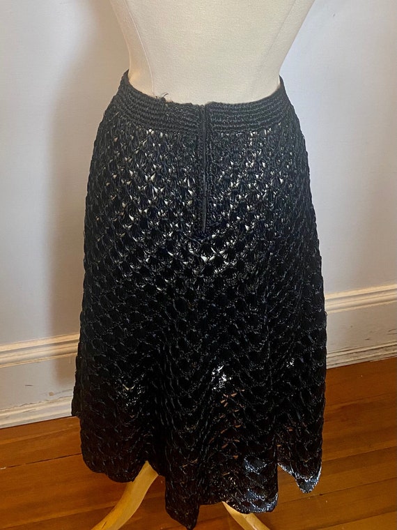 1950s crochet raffia skirt - image 2