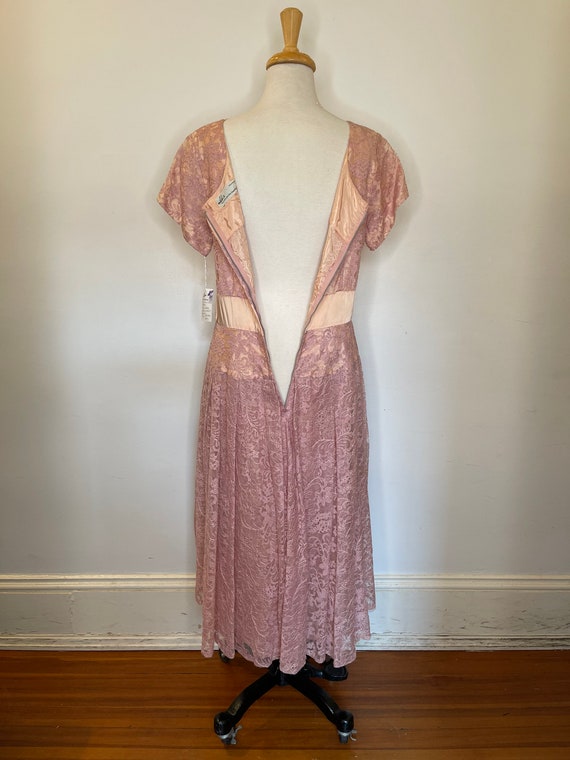 1950s Nikki pink lace dress - image 7