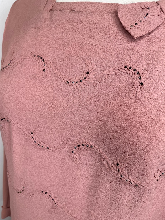 1940s R+H Grossmark London pink dress - image 6