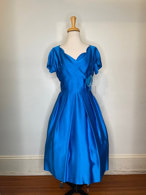 1950’s Elinor Gay Blue Dress - image 3