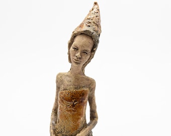 Ceramic figure, ceramic figure , ceramic sculpture, ceramic art, hand made clay sculpture. 33cm