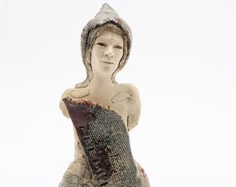 Ceramic figure, ceramic figure , ceramic sculpture, ceramic art, hand made clay sculpture. 29cm