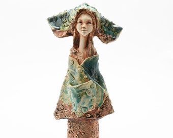 Ceramic figure, ceramic figure , ceramic sculpture, ceramic art, hand made clay sculpture. 33cm