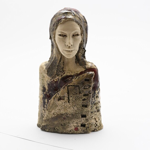 Fine Art Ceramics Ceramic Bust hand made clay sculpture ceramic