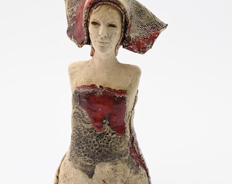 Ceramic figure, ceramic figure , ceramic sculpture, ceramic art, hand made clay sculpture. 29cm