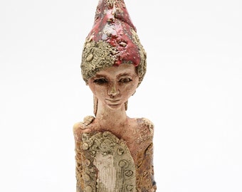 Ceramic bust, Ceramic Bust, ceramic sculpture, ceramic art, hand made clay sculpture. 37cm