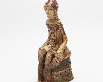 Ceramic figure, ceramic figure, ceramic sculpture, ceramic art, hand made clay sculpture. 32cm