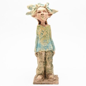 Ceramic figure, ceramic figure, ceramic sculpture, ceramic art, hand made clay sculpture. 31cm
