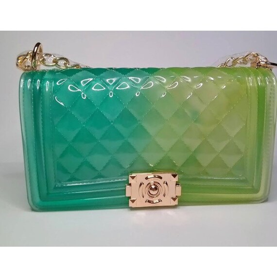 Multicolor Jelly Purse Green 