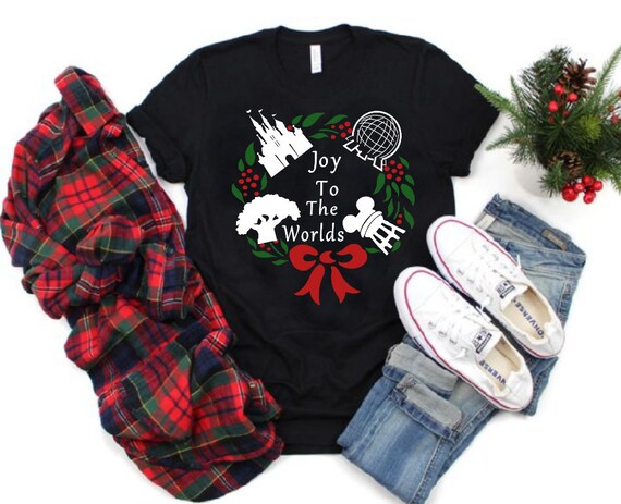 Joy to the world Disney theme park inspired Christmas sweatshirt Unisex