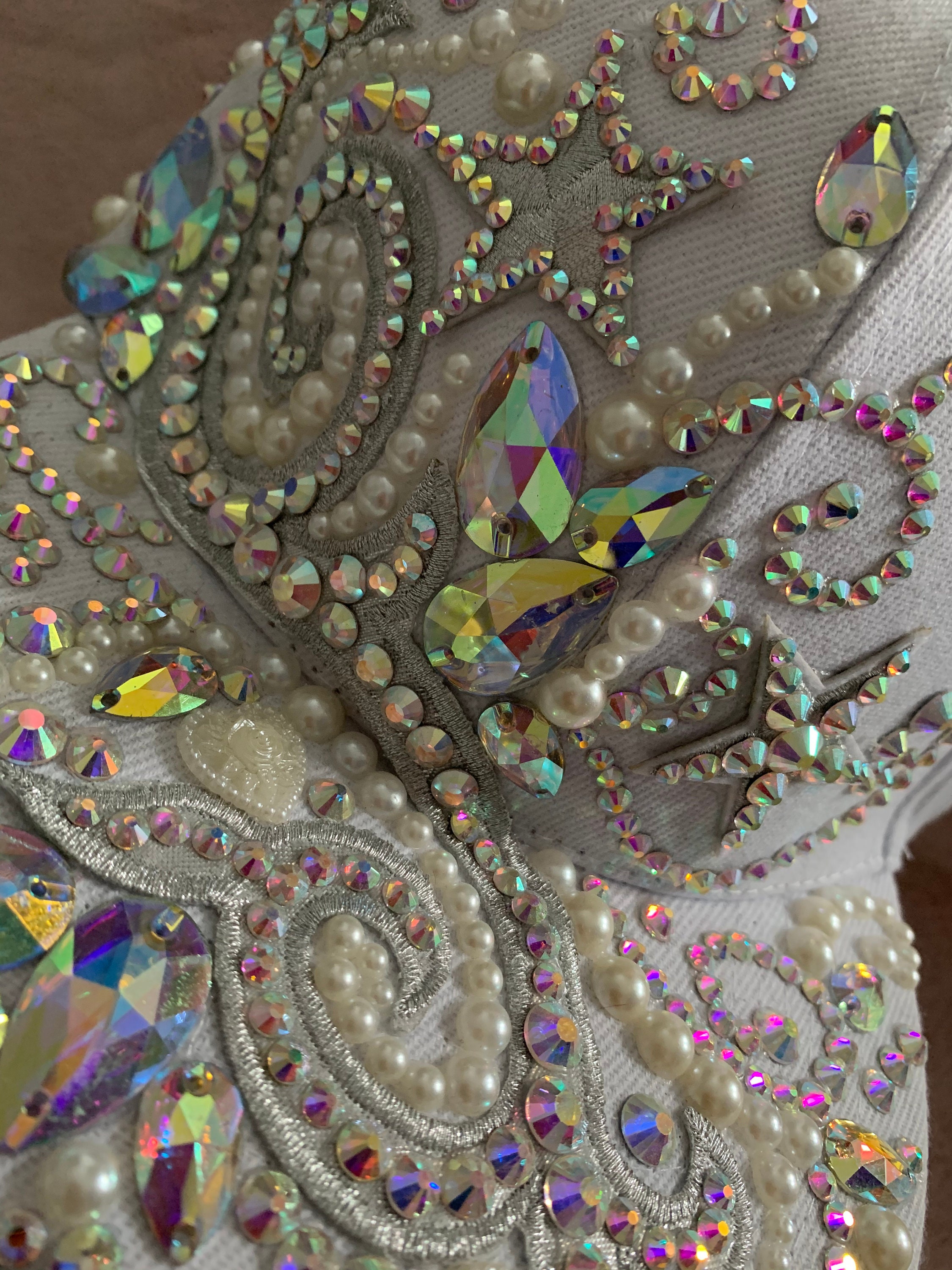 Jewelled Festival Hat - White with HENS letters