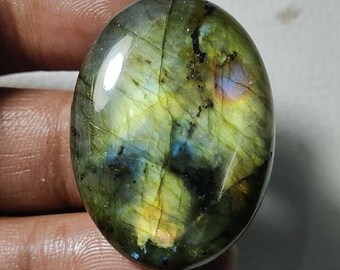 Wonderful Quality Labradorite *Oval Shape* Cabochon Loose Gemstone *Size- xMM* Beautiful *multi* Fire Labradorite For Jewelry.!!