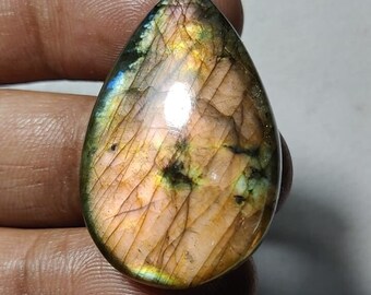 Wonderful Quality Labradorite *Oval Shape* Cabochon Loose Gemstone *Size- xMM* Beautiful *multi* Fire Labradorite For Jewelry.!!