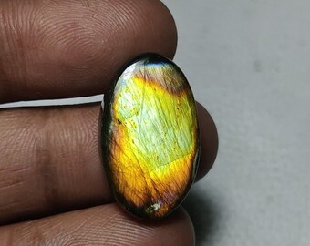 Wonderful Quality Labradorite *Oval Shape* Cabochon Loose Gemstone *Size- xMM* Beautiful *multi* Fire Labradorite For Jewelry.!!