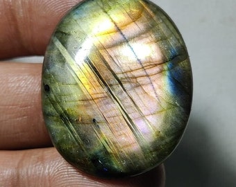 Wonderful Quality Labradorite *Oval Shape* Cabochon Loose Gemstone *Size- xMM* Beautiful *multi* Fire Labradorite For Jewelry.!!