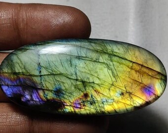 Wonderful Quality Labradorite *Oval Shape* Cabochon Loose Gemstone *Size- xMM* Beautiful *multi* Fire Labradorite For Jewelry.!!