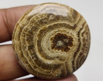 Natural Yellow banded aragonite palm stone. healing stone, polished palm stone, healing crystal, Yellow banded aragonite gemstone