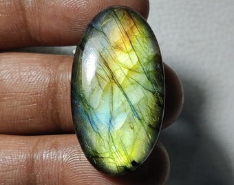 Wonderful Quality Labradorite *Oval Shape* Cabochon Loose Gemstone *Size- xMM* Beautiful *multi* Fire Labradorite For Jewelry.!!