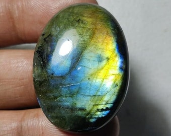 Wonderful Quality Labradorite *Oval Shape* Cabochon Loose Gemstone *Size- xMM* Beautiful *multi* Fire Labradorite For Jewelry.!!