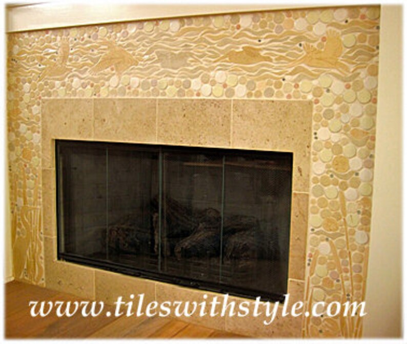 CUSTOM Fireplace mosaic ceramic tiles Etsy