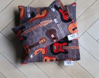 Flannel Corn Bag Heat Packs, Guitars Two Piece Gift Set.