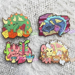 2&quot; Chibi Dragon Hoard Enamel Pins