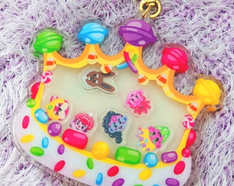 Crown of Candy, Shaker Acrylic Keychain, Dimension 20