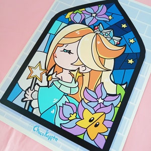 Chibi Stained Glass Star Princess Print
