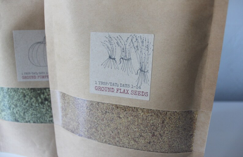 Seed Cycling Kit 1 Month Supply of Raw Organic Seeds Etsy