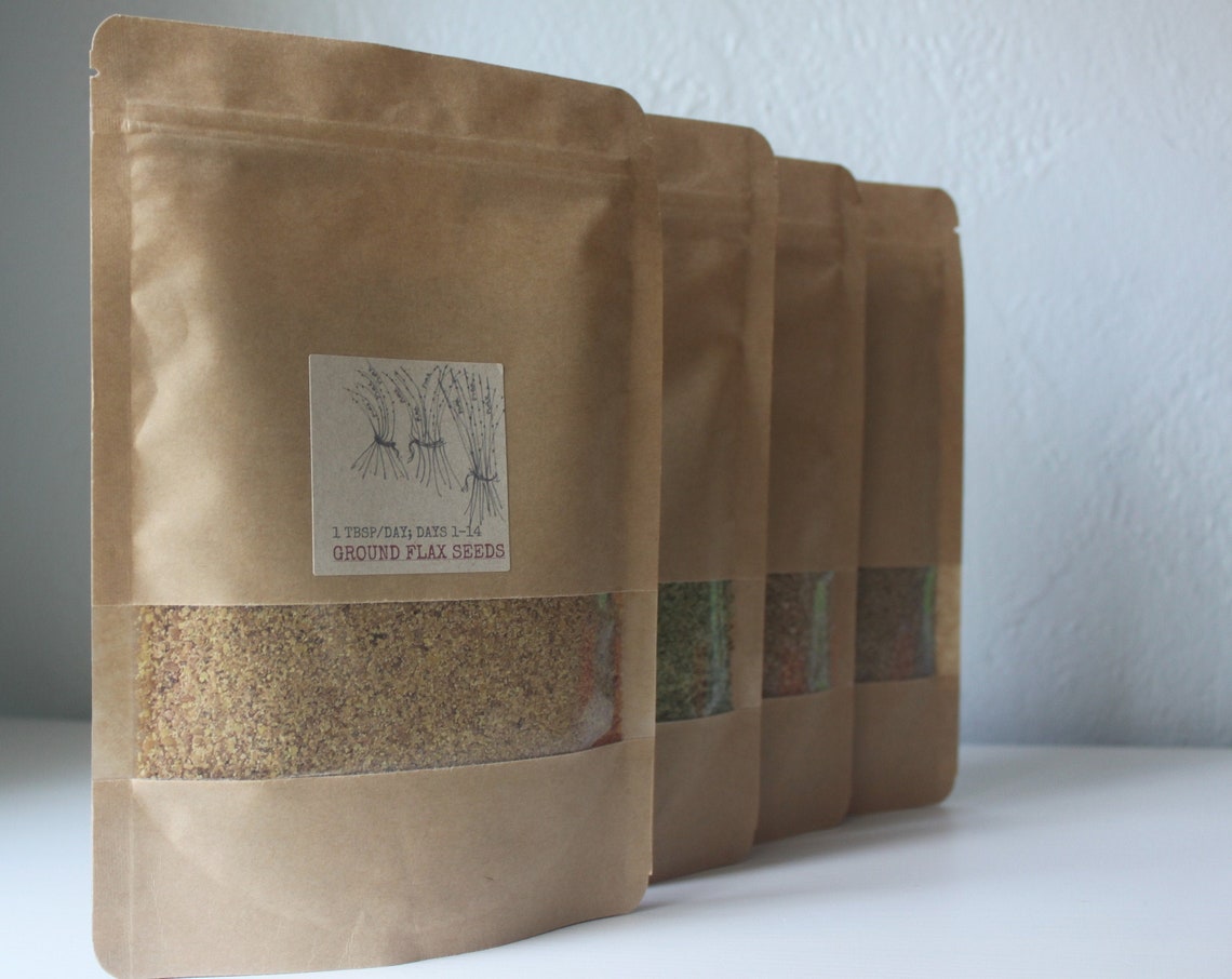 Seed Cycling Kit 1 Month Supply of Raw Organic Seeds Etsy