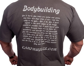Men's Bodybuilding Philosophy T-Shirt Gym Training