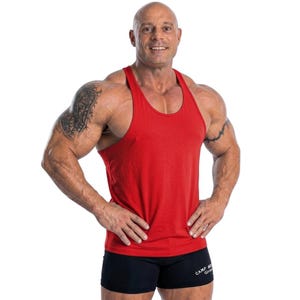 Mens Cotton Stringer Tank Bodybuilding Exercise Training Activewear Muscle image 2