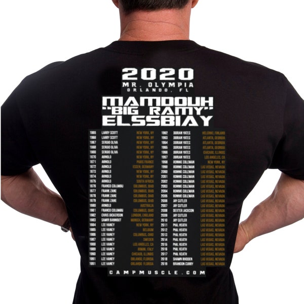 Big Ramy 2020 History of Mr. Olympia Dri-Fit T-Shirt Activewear Exercise Gym Fitness Workout