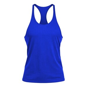 Mens Cotton Stringer Tank Bodybuilding Exercise Training Activewear Muscle Royal Blue